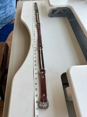 Vintage 1980s Brown Leather Equestrian Bit Belt